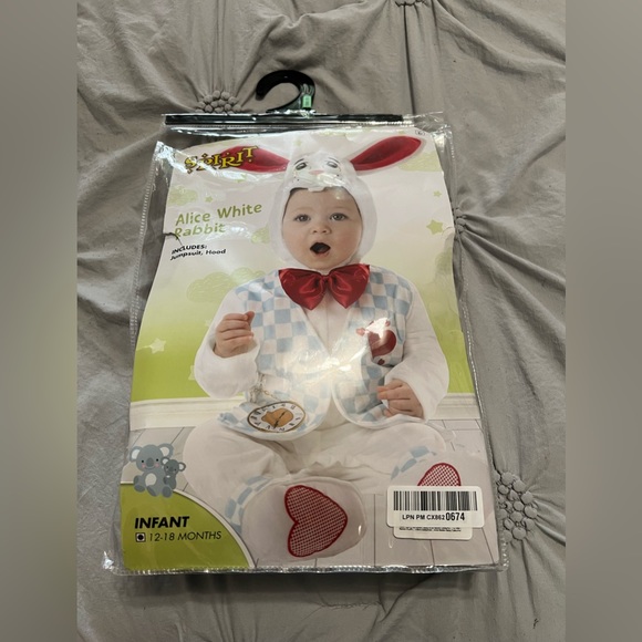 White Rabbit Baby Costume ( Alice in wonderland ) - Picture 1 of 3